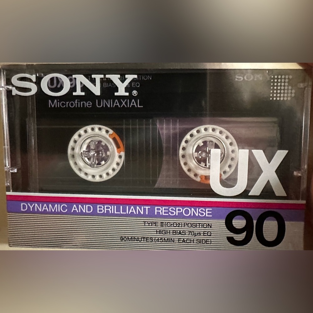 Sony UNIAXIAL Audio Cassette - Black and Silver